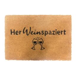 Relaxdays Coconut Doormat Non-Slip Weatherproof 60x40 cm Natural Indoor & Outdoor