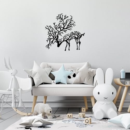 Stylish Black Decorative Metal Wall Accessory, 66 x 70 cm, 100% Metal, 1.5 cm Thick, Perfect for Modern Home Decor & Unique Wall Art