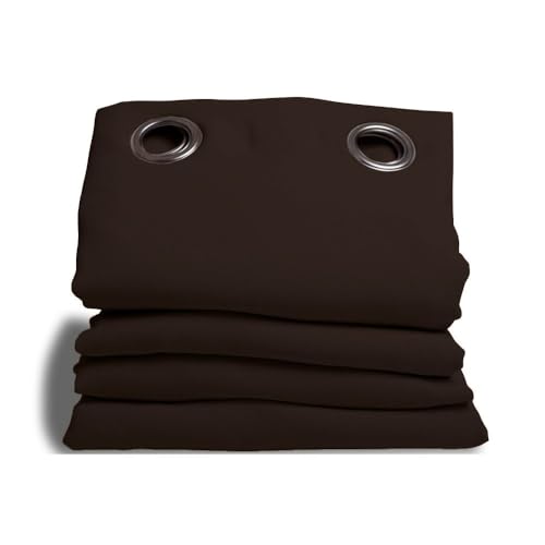 moondream HM6902047 Noise insulation/Blackout/Thermal Curtain 145 x 260 cm Cotton, Cotton, brown, 260x145 cm