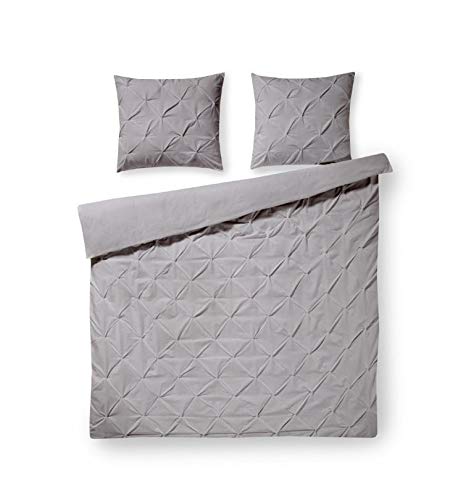 Papillon Ottowa Duvet Covers Taupe, Cotton, 200 x 200/220 cm