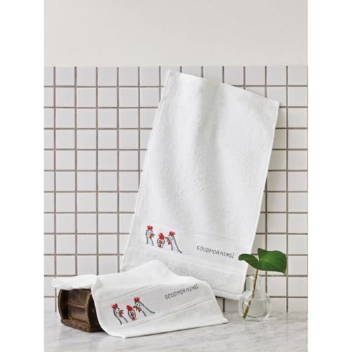 Permin Hand Towels Cross Stitch Kit Good Morning 2 Count