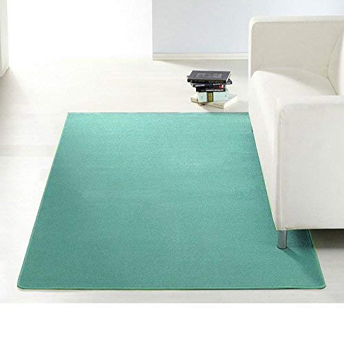 HANSE Home Plain Dyed Carpet Runner Bridge Bed Border Stair Protectors, Polypropylene, turquoise, 140x200 cm