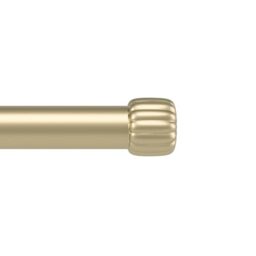 "Umbra Cleo Curtain 1"" Rod for Window Drapery, Adjustable Length 36"" to 66"", Set Includes Finials and Mounting Hardware, Gold"