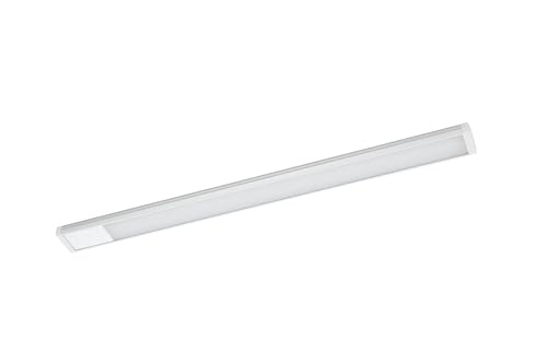 Eglo LED Under Cabinet Light Repilado, Kitchen Lighting Made of White and Silver Plastic, Under Cupboard lamp with Rocker Switch, Neutral White, 24 inches