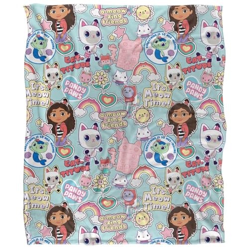 Gabby'S Dollhouse - Gabby Cat Badges Silky Touch Super Soft Throw Blanket 152 X 127 cm