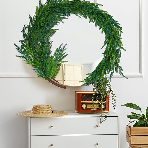 Real Touch Norfolk Pine Garland - Artificial Christmas Greenery for Holiday Indoor Home Decor, Mantle - 60 Inches