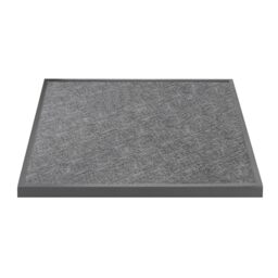 Bolero Square Tempered Glass Outdoor Table Top, Black & Grey, 700mm, 700 mm