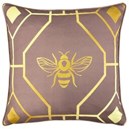 furn. Bee Deco Cushion Cover, Polyester, Blush, 43 x 43 cm