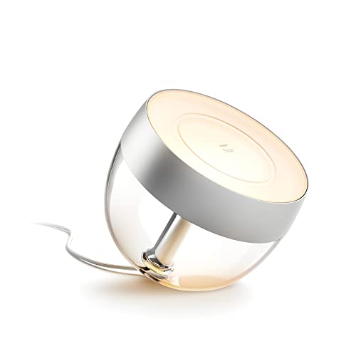 Philips Hue Iris Smart Table Light, V4, Silver - Iris Only, White and Colour Ambiance Light, Smart LED, 16 Million Colours, Dimmable, Bluetooth App Control, Smart Home