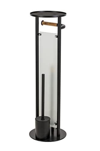 Croydex Toilet Brush, Matt Black/Wood, One Size
