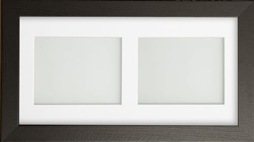 Frame Company Watson Multi Aperture Range Black Photo Picture Frame, 20x10 for 8x6 (x2) *Choice of Sizes* Fitted with Real Glass