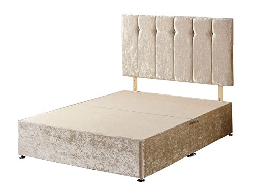 WINDSOR Velvet Divan Base, Fabric, Cream, King