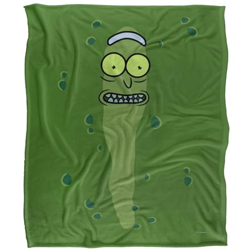 Rick and Morty Pickle Silky Touch Super Soft Throw Blanket 152 X 127 cm, White