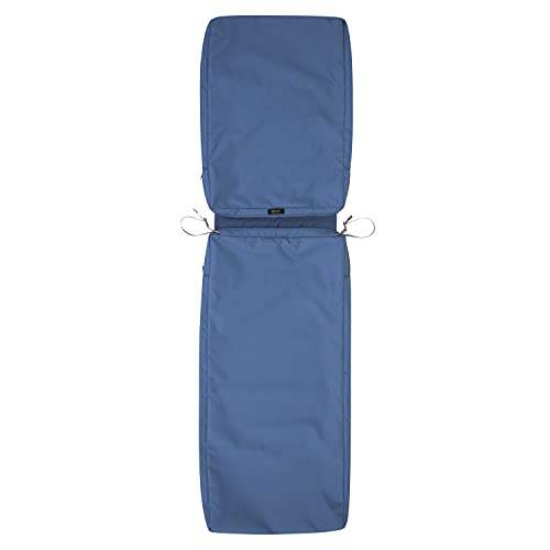 "Classic Accessories 60-346-010501-RT Ravenna Cushion Slip Cover, 72"" L x 21"" W x 3"" Thick, Empire Blue"
