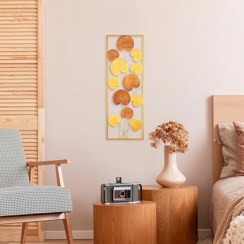 Handmade Decorative Metal Wall Accessory, 32 x 90 cm, 100% Metal (1.5 mm), Unique Hand-Painted Design, Perfect for Home Decor & Accent Walls