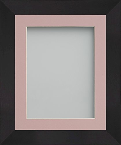 Frame Company Carlton Range 9X7-Inch Black Picture Photo Frame with Pink Mount For Image Size 8X6-Inch