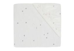 Jollein Jersey Fitted Sheet For Cradles Twinkling Sea Green 40/50 X 80/90 Cm 100% Cotton Oeko-Tex Certified