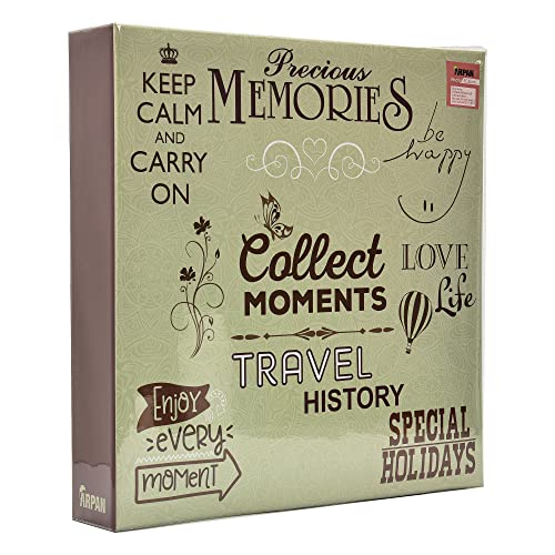 Arpan Extra-Large 3-Ring Binder Self Adhesive Photo Album 20/Sheets 40/Sides (Precious Memories)