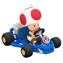 Hallmark Mario Kart Toad Hanging Ornament, Keepsake, Blue, Resin