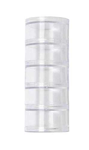 Glorex 5 2001 47 Storage Box with 5 Round Compartments Transparent Plastic Each Approx. 5 x 3 cm