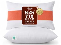 Utopia Bedding Throw Pillows Insert (Pack of 2, White) - 16 x 24 Inches Bed and Couch Pillows - Indoor Decorative Pillows