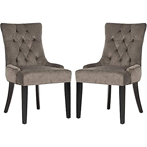 SAFAVIEH Set of 2 Modern Upholstered Chairs, in Beige