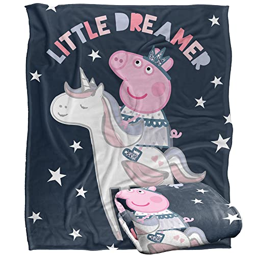 "Peppa Pig Kids Silky Touch Blanket, Little Dreamer, 152 x 127 cm, 50"" x 60"""