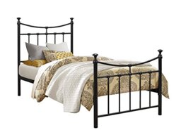 Birlea Emily 3ft Single Metal Bed, Black