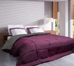 Toison d'Or Cocoon Duvet, Plum/Steel, 200 cm x 200 cm