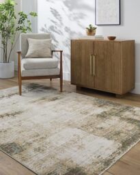 Livabliss x Galey Alix Abstract Rug - Area Rugs Living Room 140x200 cm, Dining Room, Lounge, Kitchen, Bedroom - Modern Marble Large Rug, Soft Luxurious Easy Care Medium Pile, Cream, Taupe, Brown