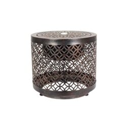 Easy Fountain Taza Glow Water Feature – Mains Powered, No Plumbing, Modern Garden Fountain with Recirculating Pump and LED Lights, Steel, Patio & Garden
