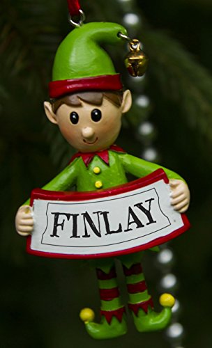Boxer Gifts Finlay Personalised Elf Christmas Tree Decoration - Great XMAS Bauble Ornament Gift - One For The Whole Family