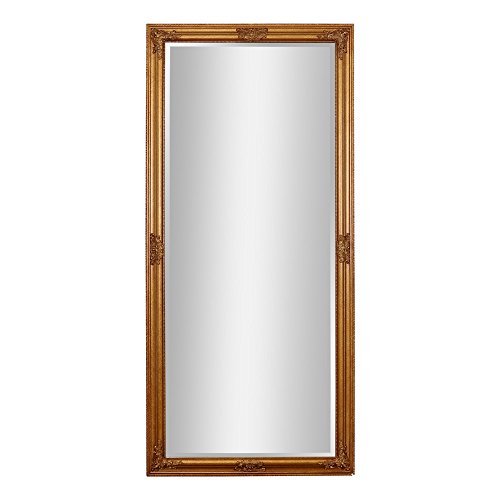 "Barcelona Trading Churchill GOLD Large Shabby Chic antique Full Length leaner Floor Mirror 63""x29"", 160 x 74"