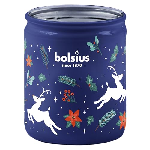 Bolsius – Christmas - Scented Candle - 6 Pieces - Burn Time of 23 Hours - 82 x 68 mm - Natural Extracts - Contains Vegan Wax - Palm Oil Free