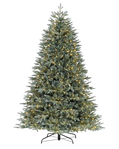Pre-Lit Mixed Pine Blue Christmas Tree, Dual LED White, 6 ft
