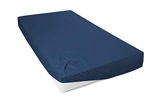 Primera Mako Fine Jersey Fitted Sheet 90 x 190-100 x 200 cm Navy