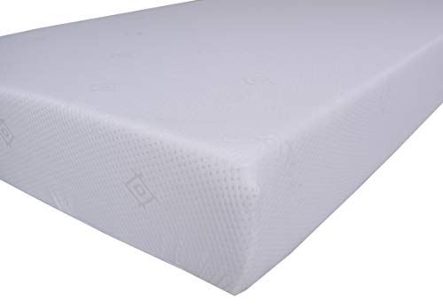 "8"" Deep Kingsize Memory Foam Mattress by eXtreme Comfort in Plain White Zipped Cover and Full 2"" Memory Foam Layer - No Springs (5ft Kingsize Mattress)"