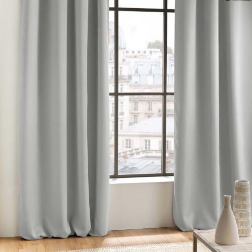 Douceur D'Interieur 100 Percent Polyester Curtain Rings 140X240 Occult Perle, Pearl