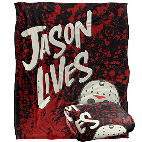 FRIDAY THE 13TH Blanket, 152 x 127 cm, Jason Lives, Silky Touch Super Soft Throw Blanket