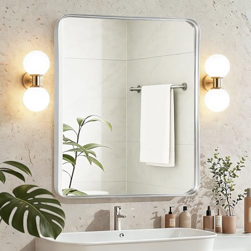 Fabuday Bathroom Mirror 36x30 Inch Silver