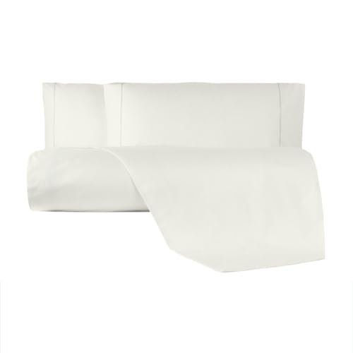 Giovanni Dolcinotti - Double Duvet Cover Set, 100% Cotton, Made in Italy – Duvet Cover 250 x 200 cm + 2 Pillowcases 50 x 80 cm – Cream – Toronto Model