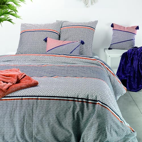 Tilak Duvet Cover 260 x 240 cm + 2 Pillowcases Cotton 57 Thread Count