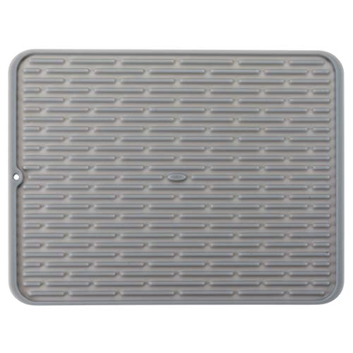 OXO Silicone Drain Mat, Grey, 42 x 32 cm