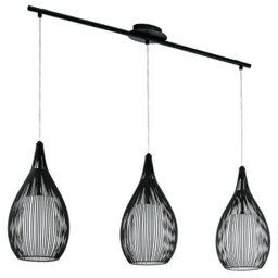 EGLO Razoni pendant lamp, 3-flame modern pendant lamp, Material: steel