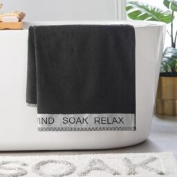 Catherine Lansfield Relax And Unwind 4 Piece Towel Set Black