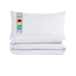 Komfortec Premium Bed Linen 155 x 220 cm with 1 Pillowcase 40 x 80 cm Brushed Microfibre - White