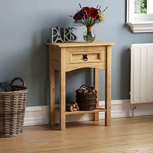 VIDA DESIGNS Corona 1 Drawer Console Table with Shelf, 70 x 50 x 31 cm