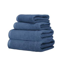 Ruggeri, 4 Towel Set, 2 Hand and 2 Guest, Cotton, Blue