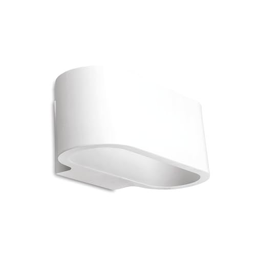 Integral LED Chania Indoor Decorative Paintable Plaster Up & Down Wall Light – Requires 1x G9 LED Bulb (Sold separately) – Match Your Interior, Ideal for Bedroom, Living Room, Hallways & Offices