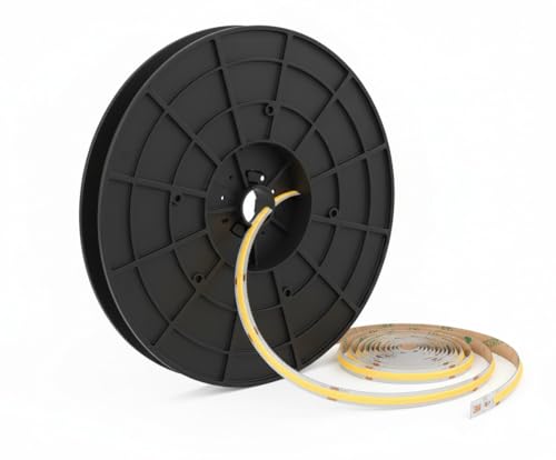Lyyt - COB LED Strip Light Reel 50m - Seamless Continuous Cool White 6500K - 528 LEDs/m High CRI 90 - Flexible 24V LED Tape with 45mm Cutting Points - Indoor Lighting IP20